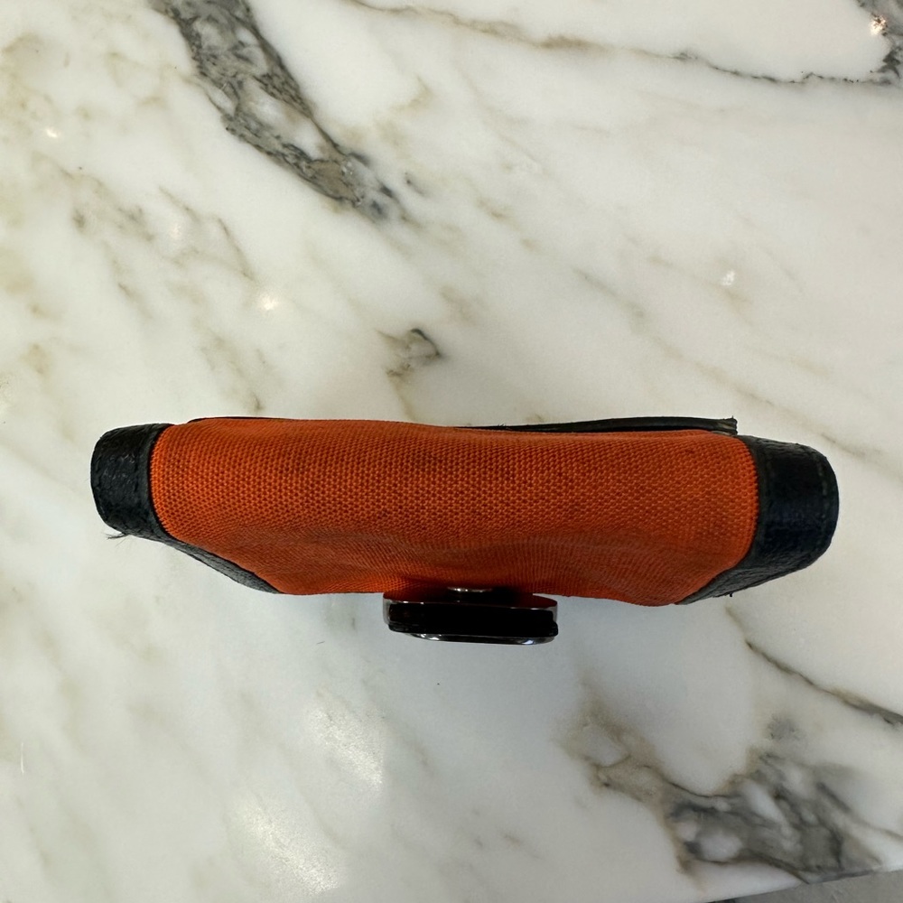 GUCCI - interlocking G Logo black and orange small wallet - Picture 14 of 15